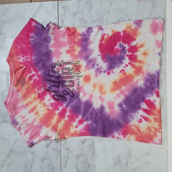 🌻FOR BUNDLES ONLY🌻 Pink Orange Tie-dye Mom Life Shirt - Picture 6 of 13